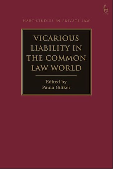 Professor Paula Giliker's book cover with the text Vicarious Liability in the Common Law World.
